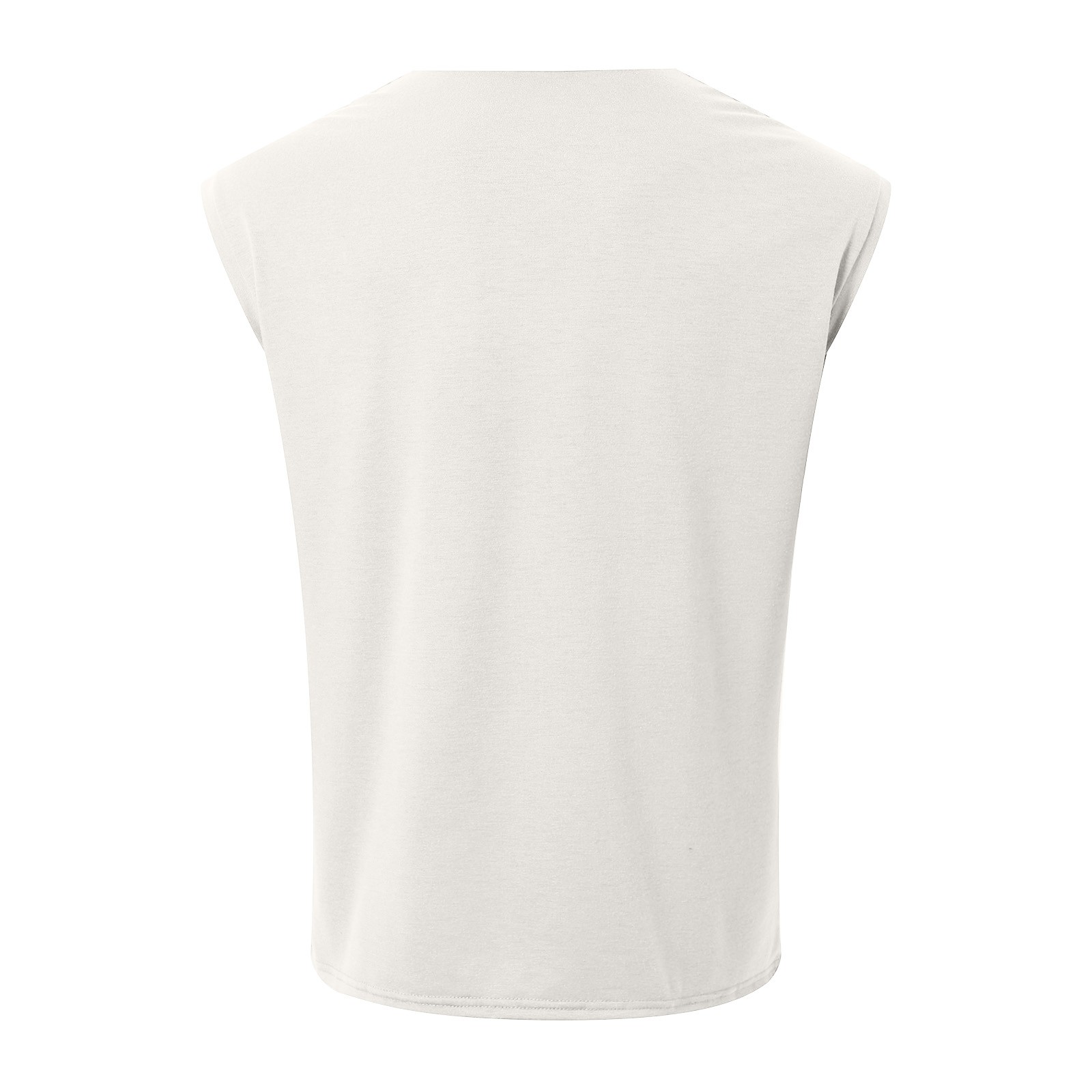 thumbnail image 5 of Camiseta sin mangas de cuello en V profundo para hombre - Poliéster/spandex ligero y transpirable - Corte holgado para verano y playa - Estampados de bandera/piña, S-XXL, 5 of 5